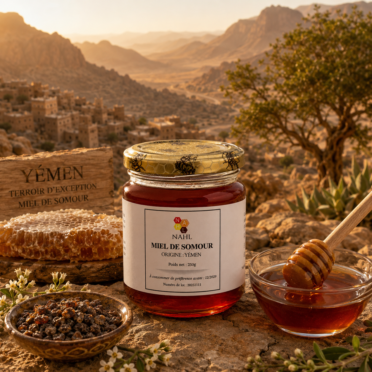 MIEL SOMOUR (ACACIA-GOMMIER) DU YEMEN - 250 G