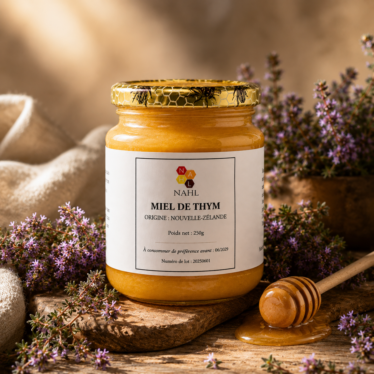 MIEL DE THYM DE NOUVELLE-ZELANDE - 250 G