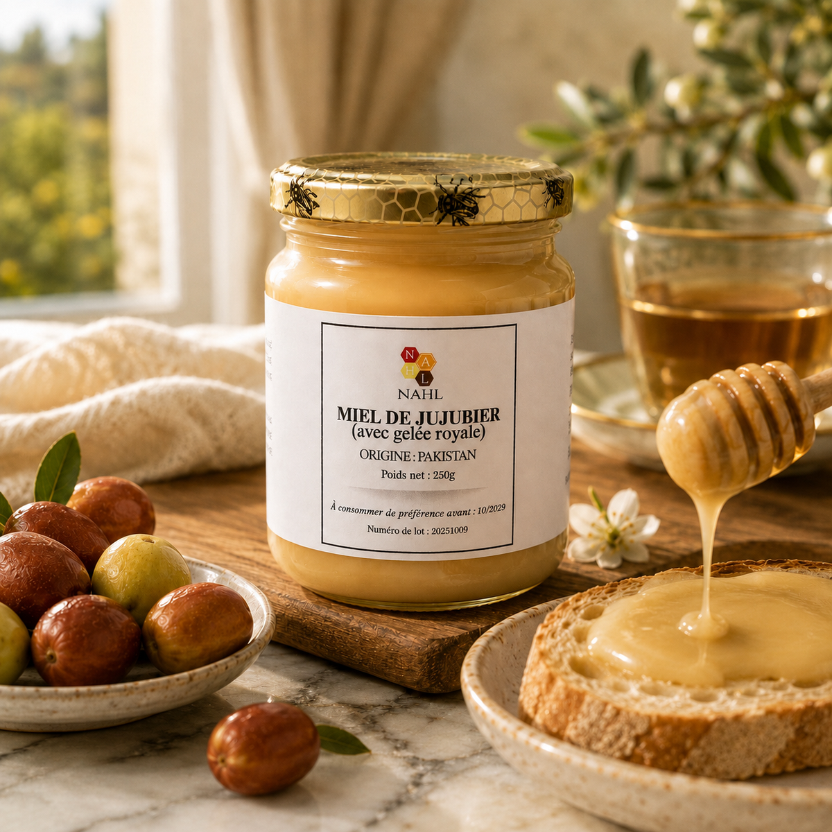 MIEL DE JUJUBIER DU PAKISTAN AVEC GELÉE ROYALE - 250G