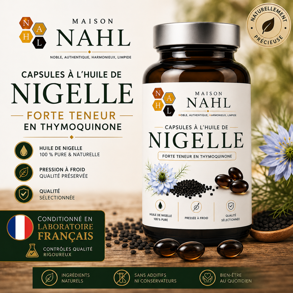 CAPSULES D’HUILE DE NIGELLE - 60 GÉLULES