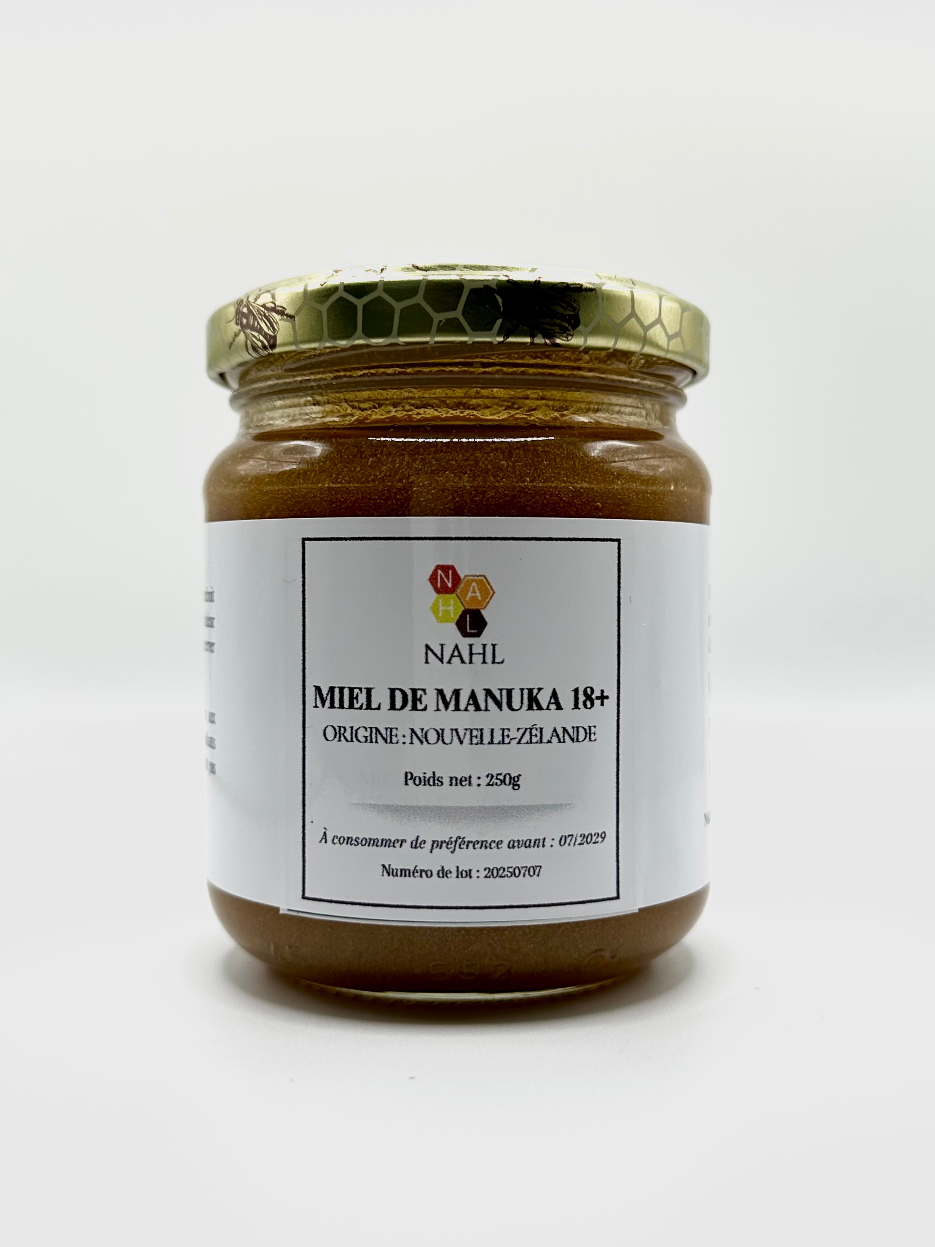 MIEL DE MANUKA DE NOUVELLE-ZELANDE 18+ 250 G