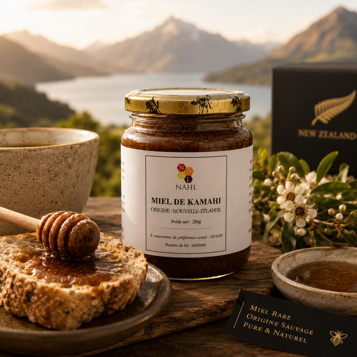 MIEL DE KAMAHI DE NOUVELLE-ZÉLANDE - 250G