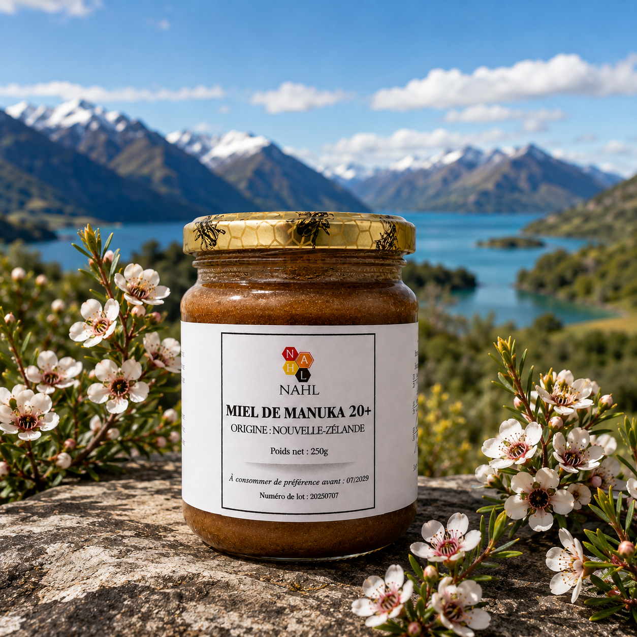 MIEL DE MANUKA 20+ (831 MGO) DE NOUVELLE-ZELANDE - 250 G