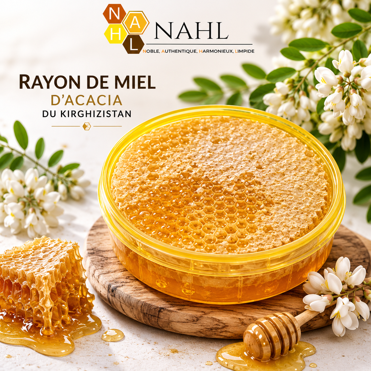 RAYON DE MIEL D’ACACIA ARTISANAL DU KIRGHIZISTAN - 500G