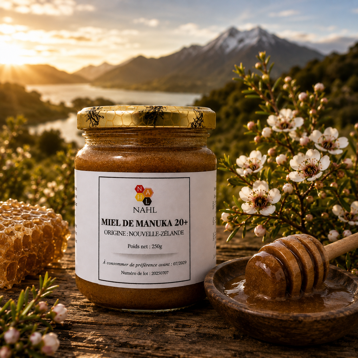 MIEL DE MANUKA 20+ (831 MGO) DE NOUVELLE-ZELANDE - 250 G