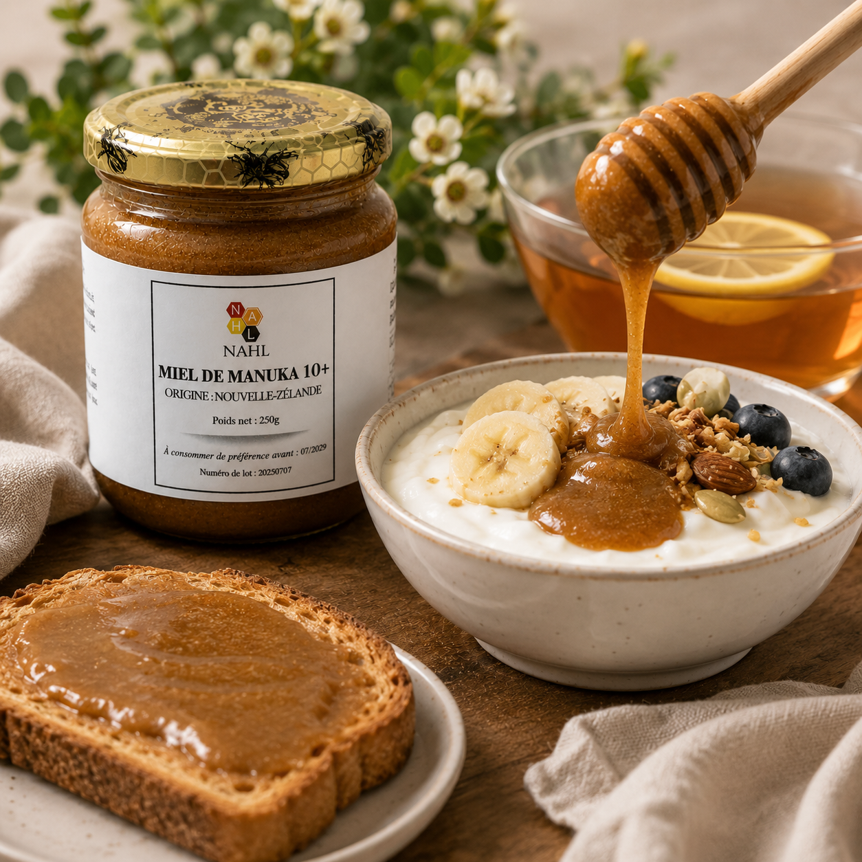 MIEL DE MANUKA 10+ (328 MGO) DE NOUVELLE-ZÉLANDE - 250G