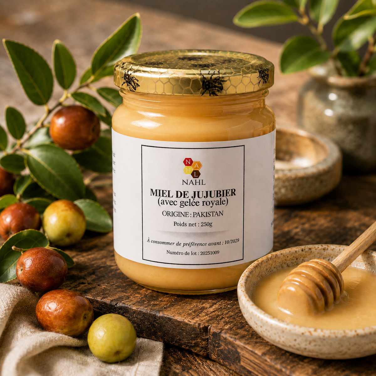 MIEL DE JUJUBIER DU PAKISTAN AVEC GELÉE ROYALE - 250G
