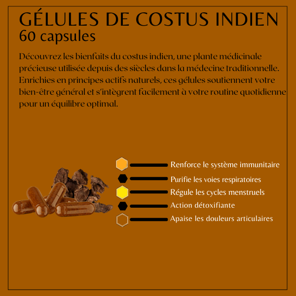 GELULES DE COSTUS INDIEN 60 CAPSULES