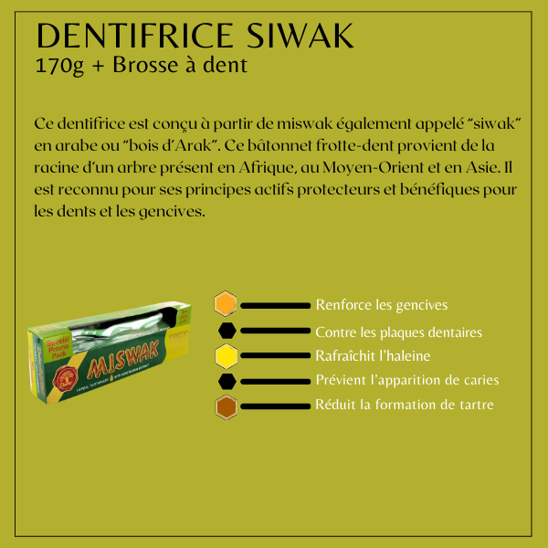 DENTIFRICE SIWAK 170g + BROSSE A DENT