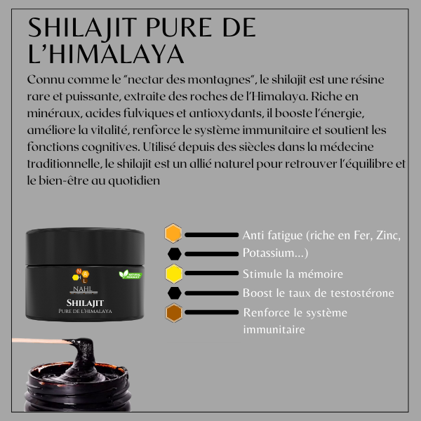 SHILAJIT PURE DE l’HIMALAYA