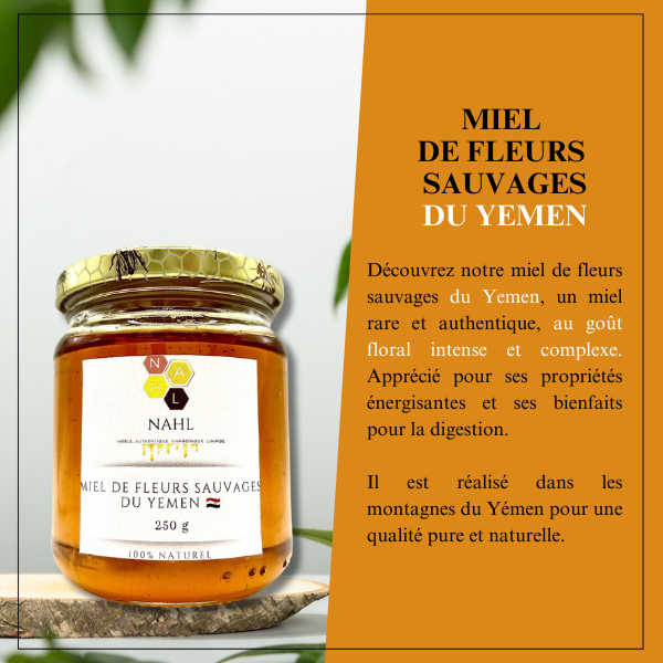 MIEL DE FLEURS SAUVAGES DU YEMEN - 250 G