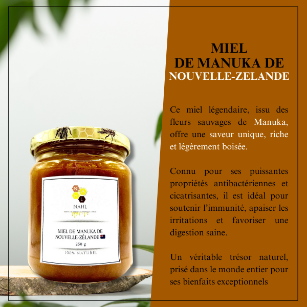 MIEL DE MANUKA DE NOUVELLE-ZELANDE 17 + 250 G