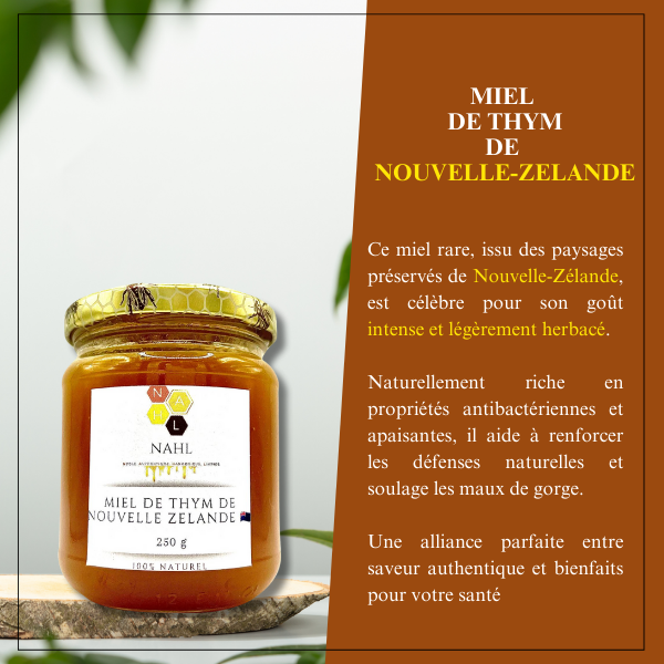 MIEL DE THYM DE NOUVELLE-ZELANDE - 250 G