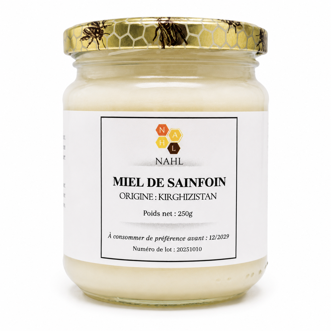 MIEL BLANC DU KIRGHIZISTAN 250 G – MIEL CRÉMEUX DE MONTAGNE