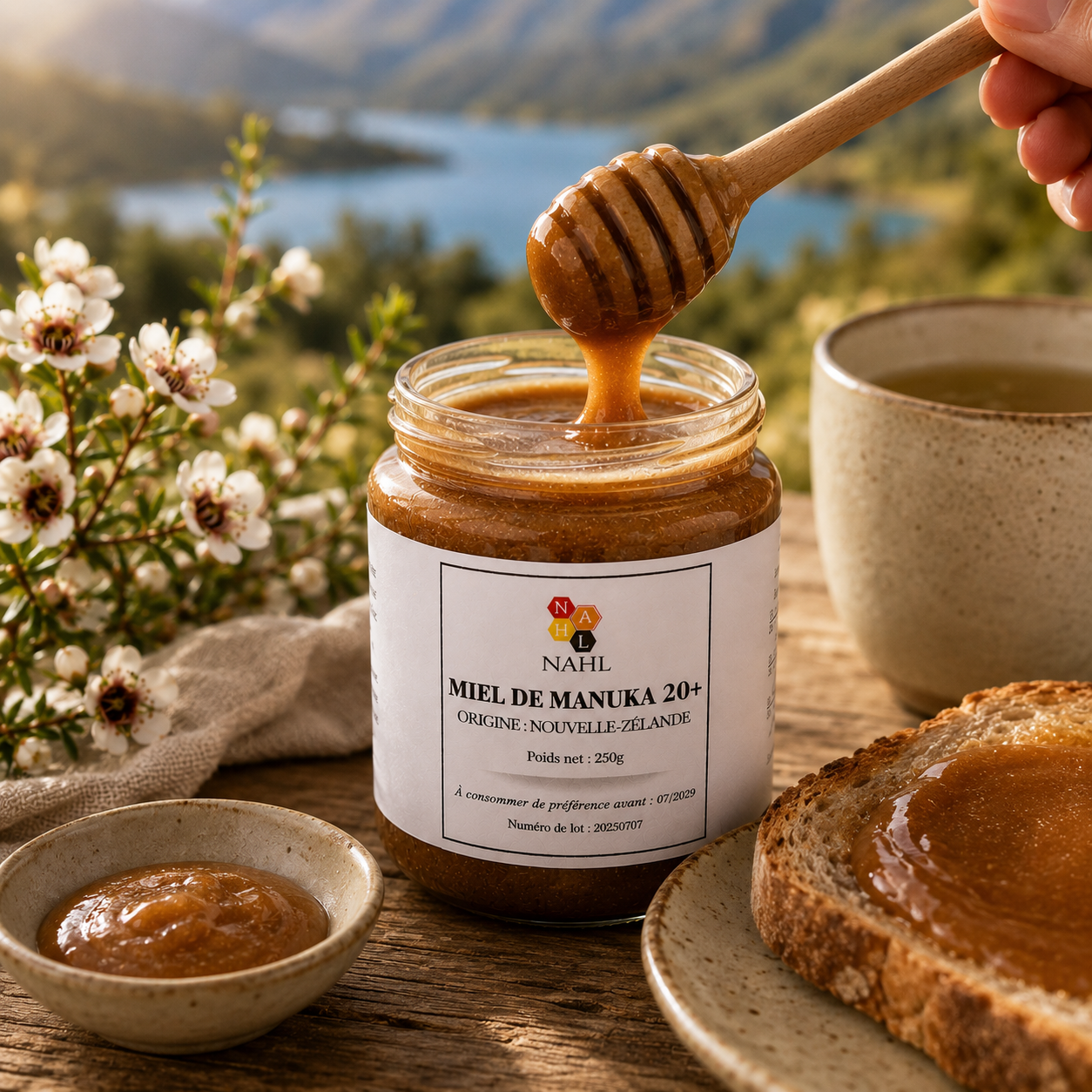 MIEL DE MANUKA 20+ (831 MGO) DE NOUVELLE-ZELANDE - 250 G