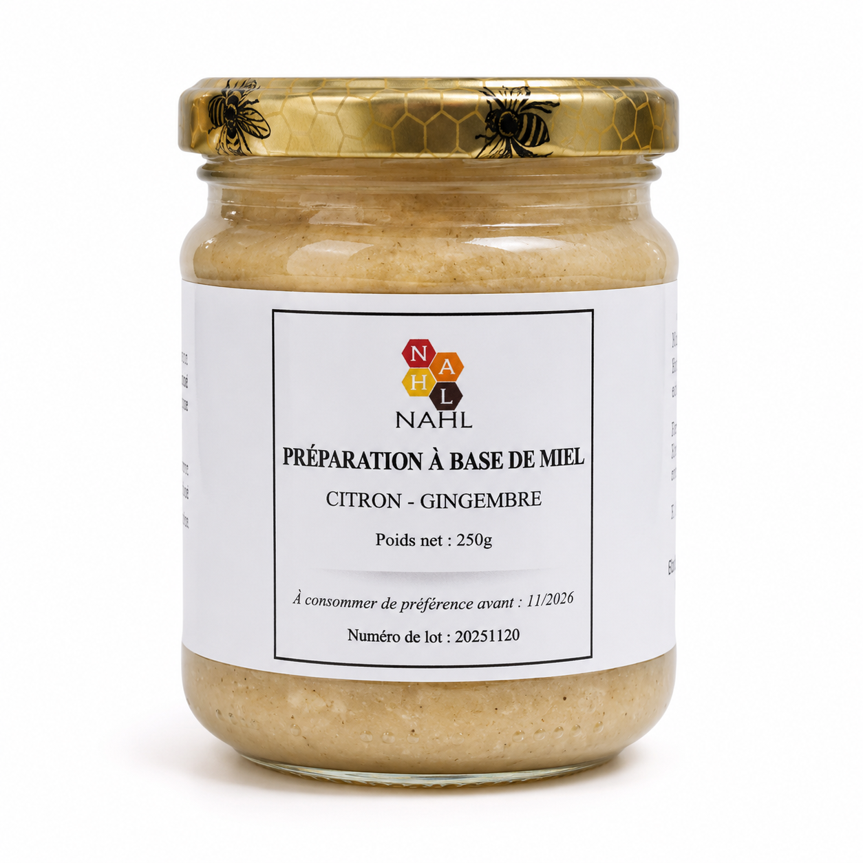MIEL CITRON GINGEMBRE - 250 G