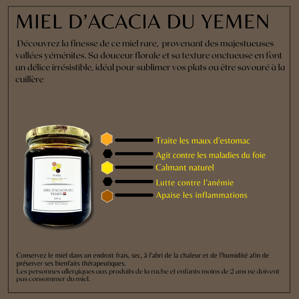 MIEL D’ACACIA DU YEMEN - 250 G