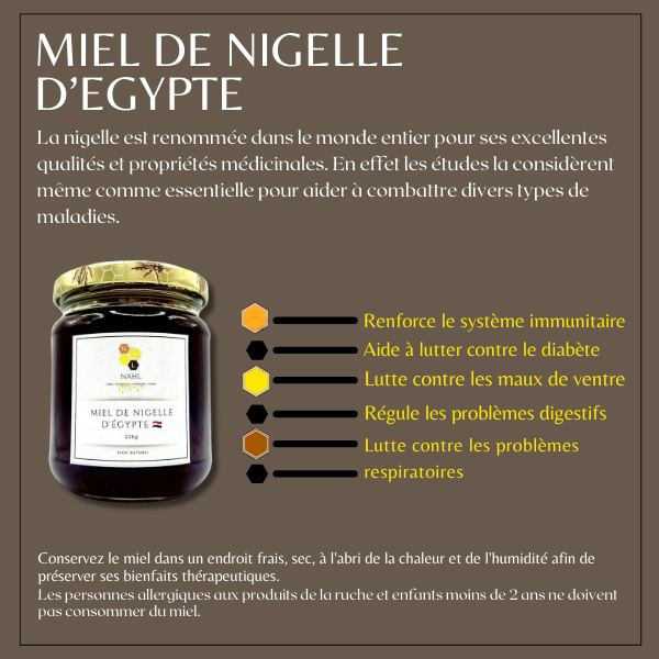 MIEL DE NIGELLE D'EGYPTE - 250 G
